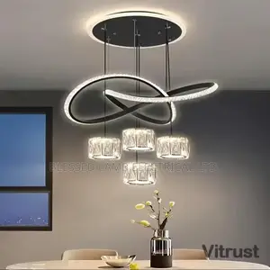 Luxury Infinity Ring Crystal Led Chandelier Modern Dining Living