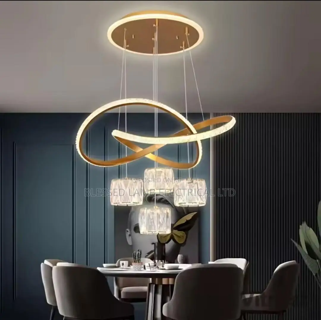 Luxury Infinity Ring Crystal Led Chandelier Modern Dining Living