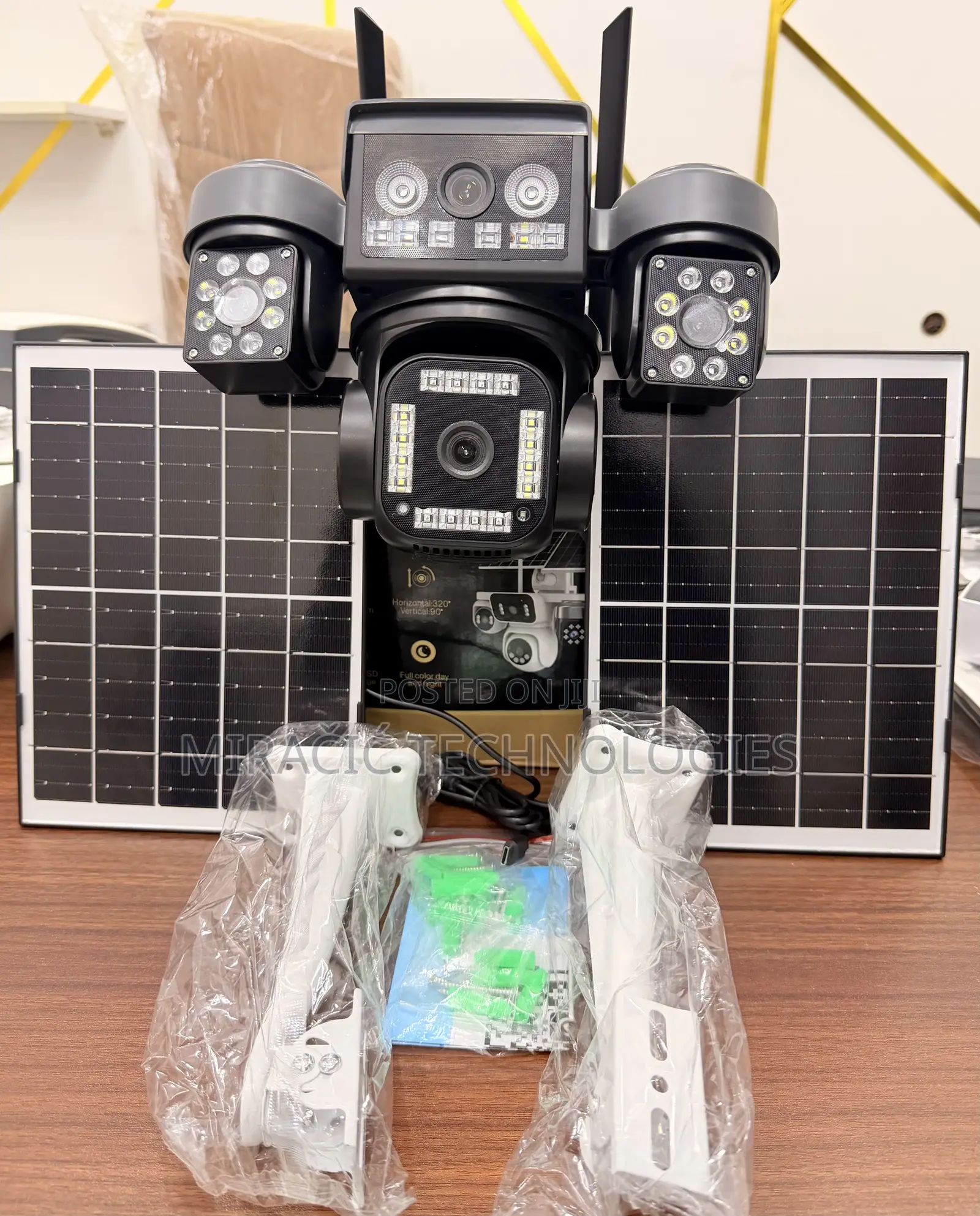 4 Lens Solar 4g CCTV Camera 12mp