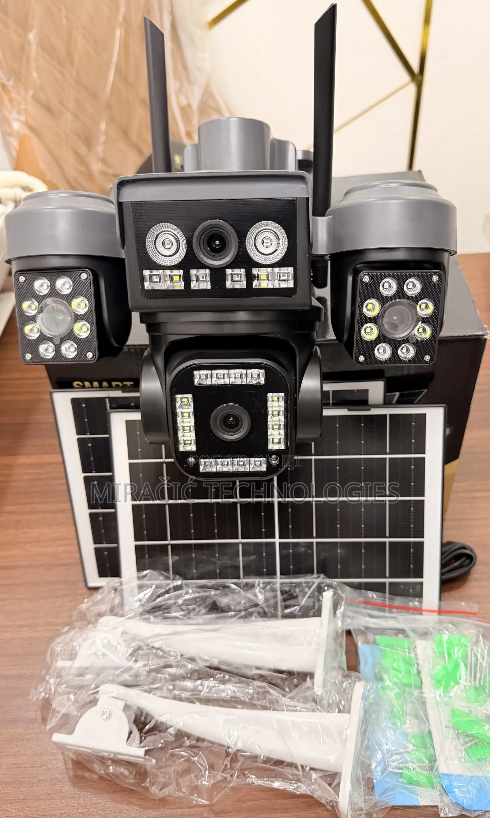 4 Lens Solar 4g CCTV Camera 12mp