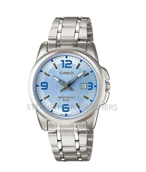 Casio Ltp‐1314d‐2avdf Women’S Classic Blue Dial Polished Steel Watch
