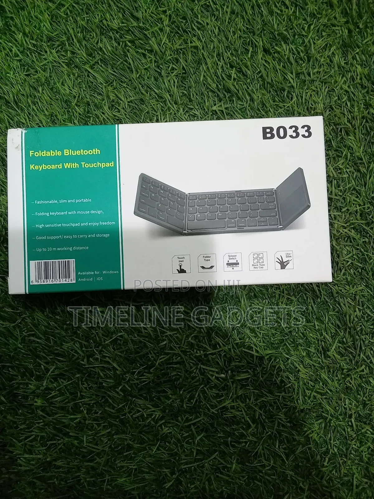 B033 Foldable Bluetooth Keyboard With Touchpad