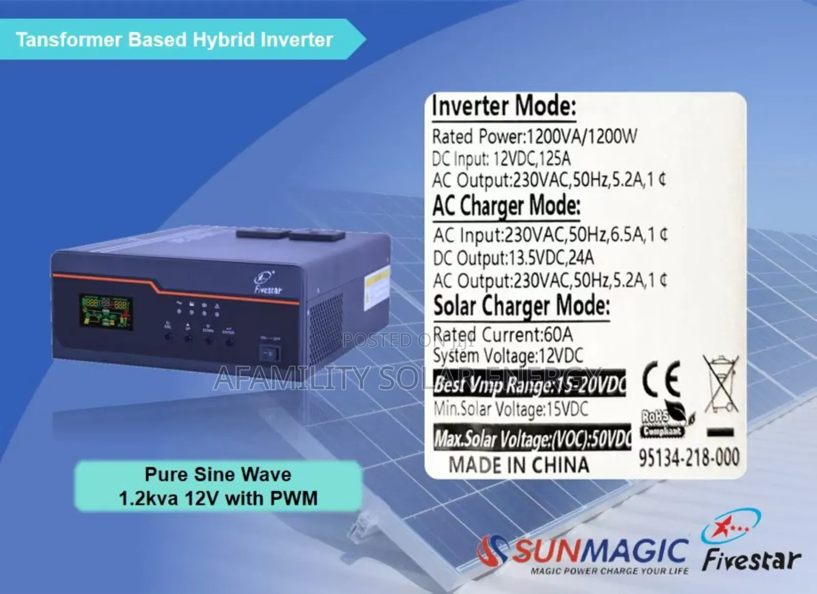 1.2kva Hybrid Transformer Base Sunmagic