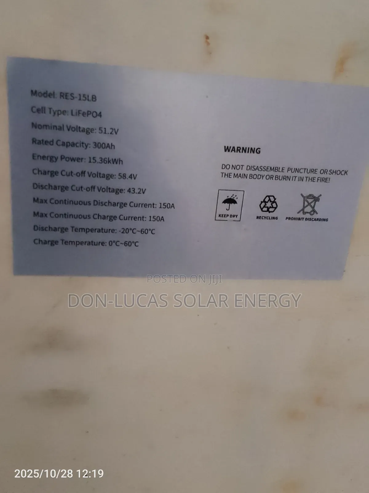 Hyper Power 15kwh Lithium Ion Battery