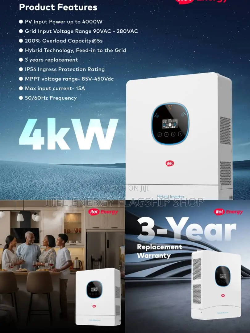 4kva Itel Inverter + 550w Itel Panel (7pcs)