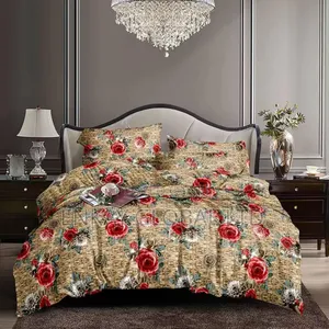 4 by 6 Quality Duvet Set With Bed Sheet, Duvet and Pillows