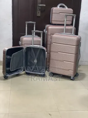 Tengfei 5 Set Unisex Travel Luggage – Peach Color