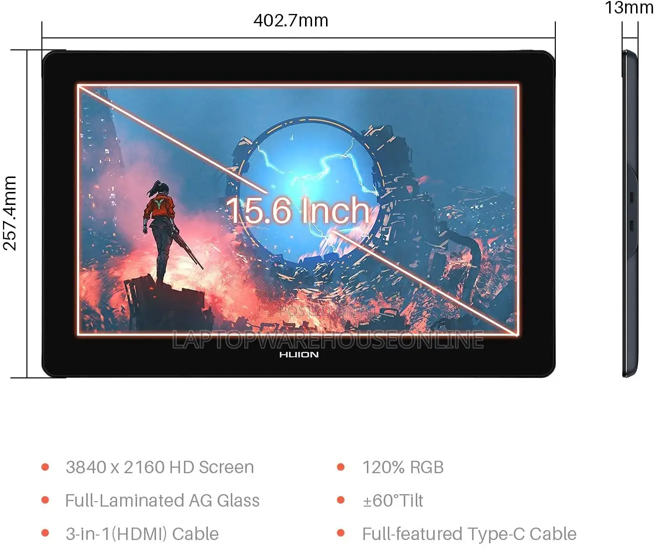 Huion Kamuas Pro 16 Grap Graphics Tablet