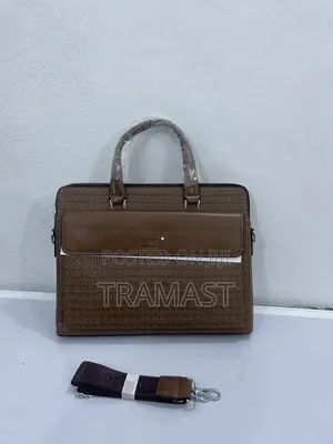 Mont Blanc Premium Faux Leather Laptop Bag – Unisex