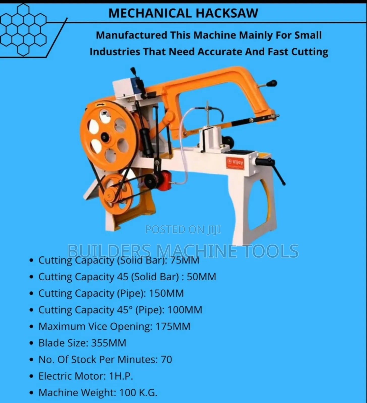 Mechanical Hacksaw Machine