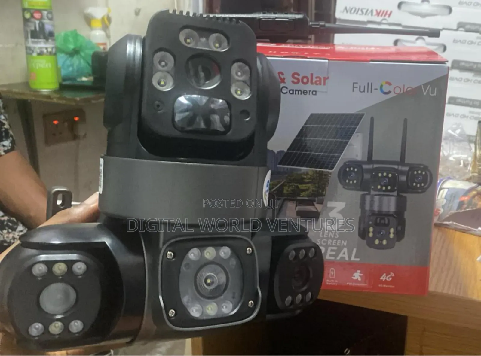 4g 3lens PTZ Solar Camera