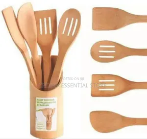 5pcs Round Wooden Spatula