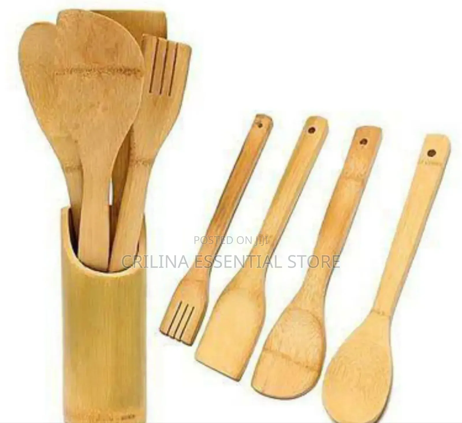 5pcs Round Wooden Spatula