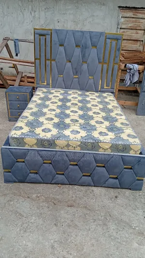 4.5by6 Quality Padded Bed Frame