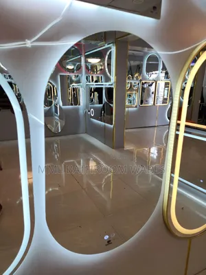 Curve Edge Backlit Led Mirrors With 3 Lights