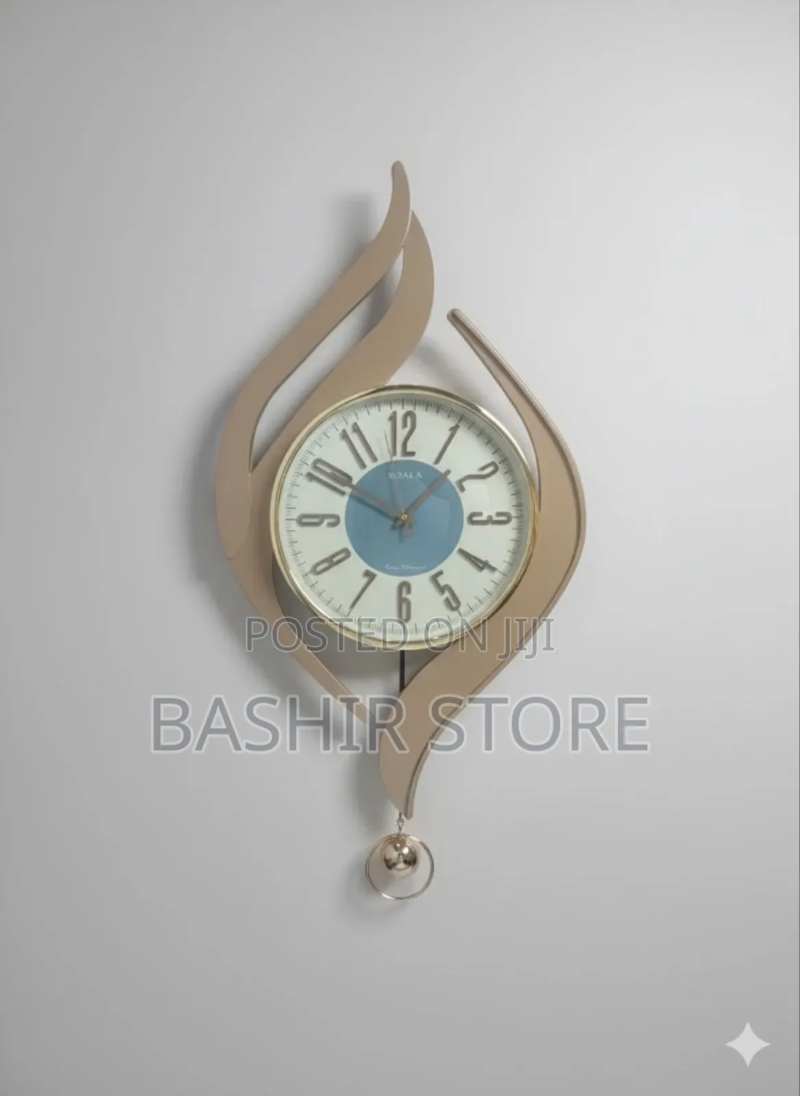 Modern Creative Wall Clock With a Pendulum.