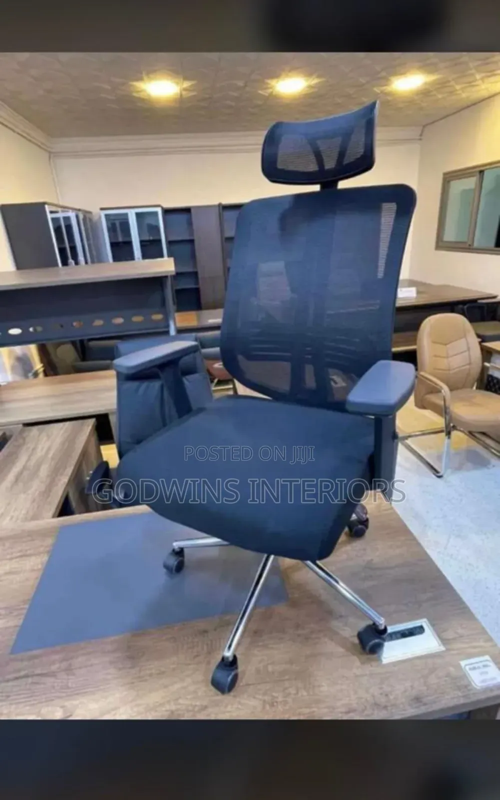 Ergonomic Mesh Executive Office Chair With Headrest