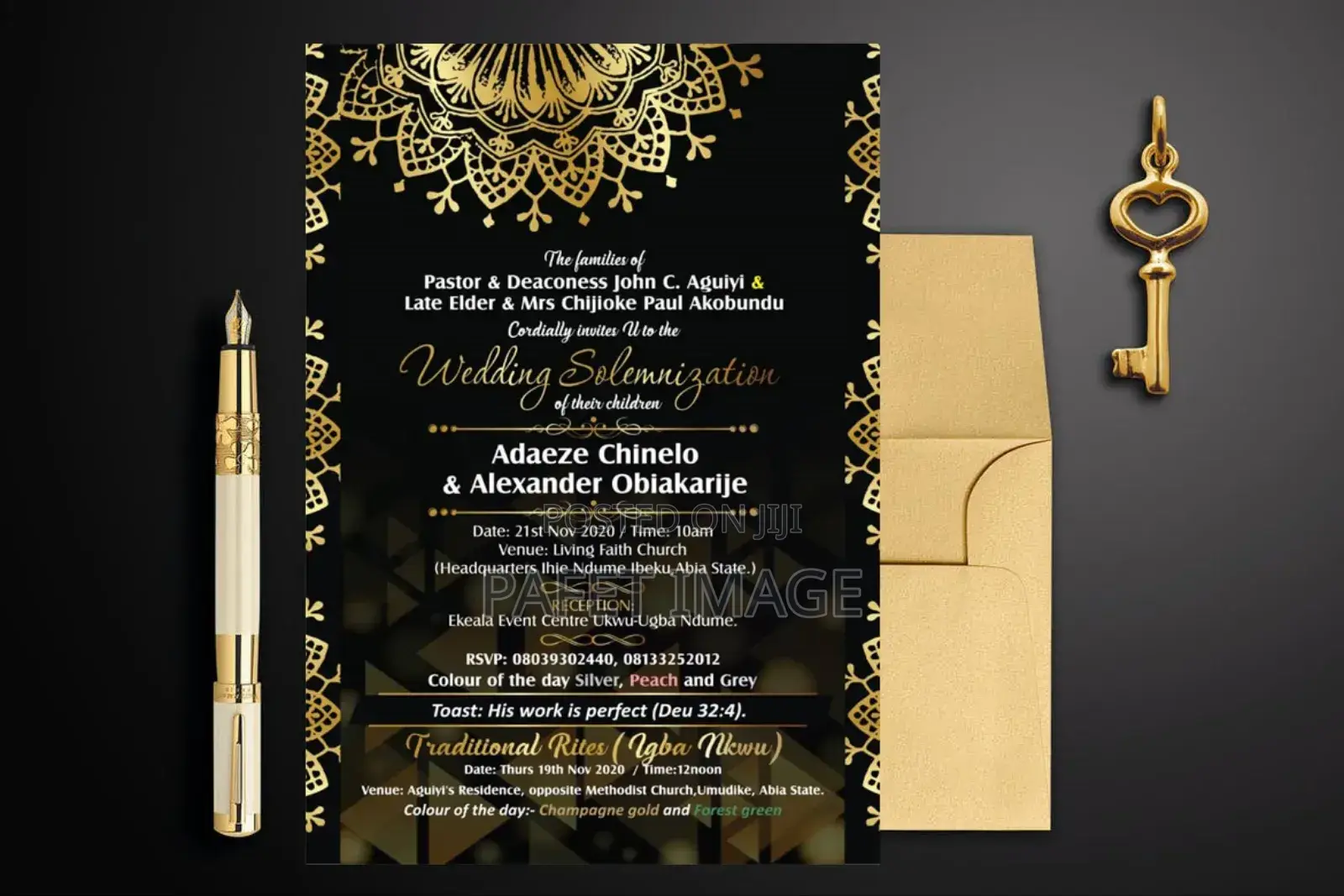 Wedding Invitation Card (Iv) Printing | Custom Designs Available