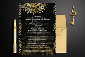 Wedding Invitation Card (Iv) Printing | Custom Designs Available