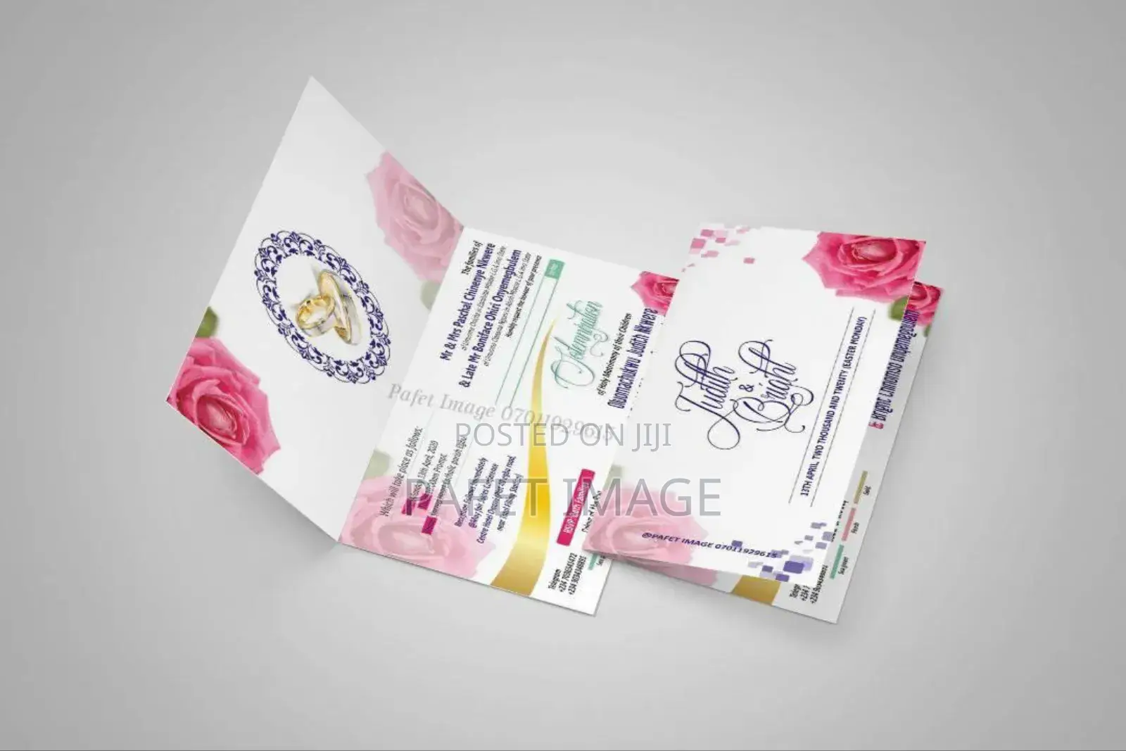 Wedding Invitation Card (Iv) Printing | Custom Designs Available