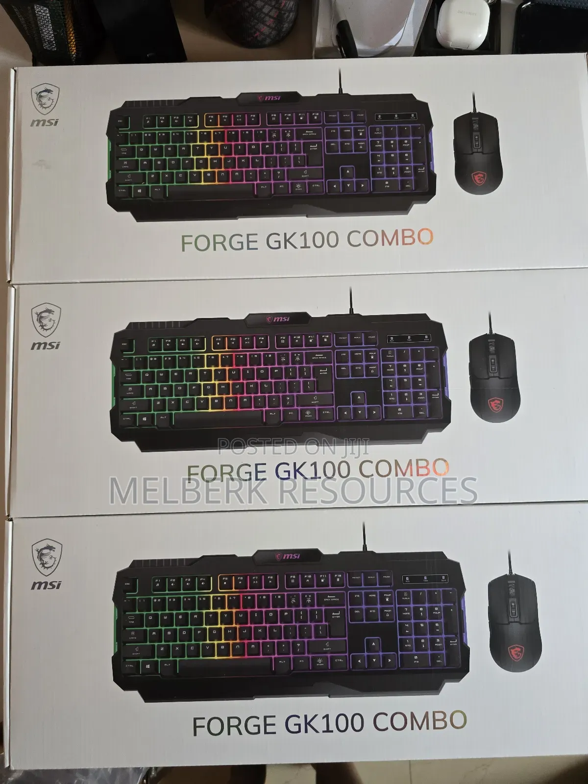 Msi Forge Gk100 Combo Gaming RGB Keyboard Mouse Set