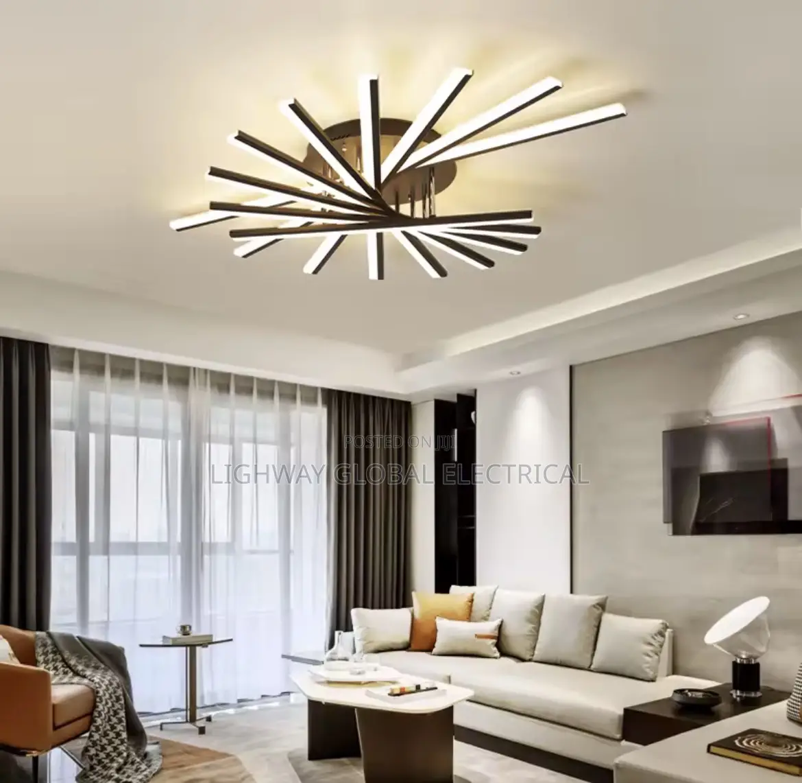 Simple Modern Atmospheric Ceiling Flosh Chandelier