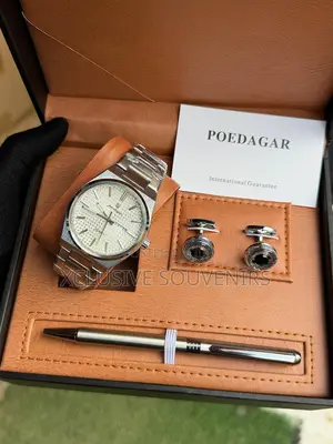 Poedagar Executive Gift Set Wristwatch, Pen And Cufflinks