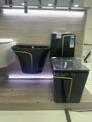 Morden Luxury Toilet Seat Set With Hanging Wash Hand Basin.