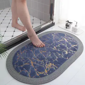 Oval Bathroom Floor Mats Bathroom Absorbent Anti Slip Foot Mats