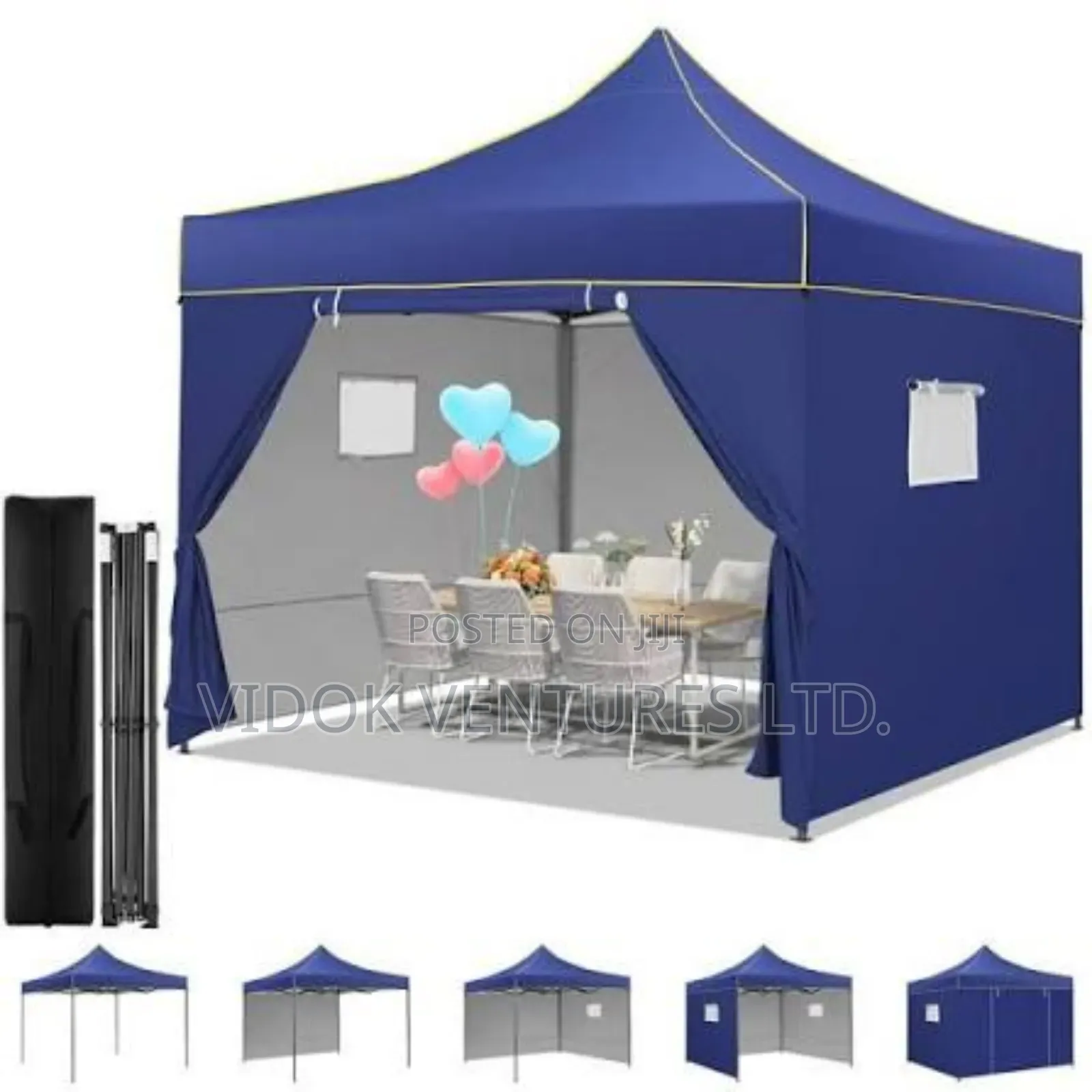 10 X 10 Ft Gazebo With Back and 3 Side Covers