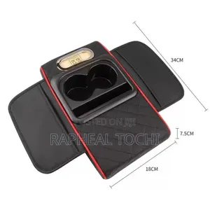 Car Armrest Cover With Cup Holder Tissue Box Phone Holder