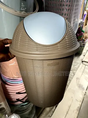 25l Plastic Bin Swing Top Lid Waste Paper Bathroom Kitchen Home Office