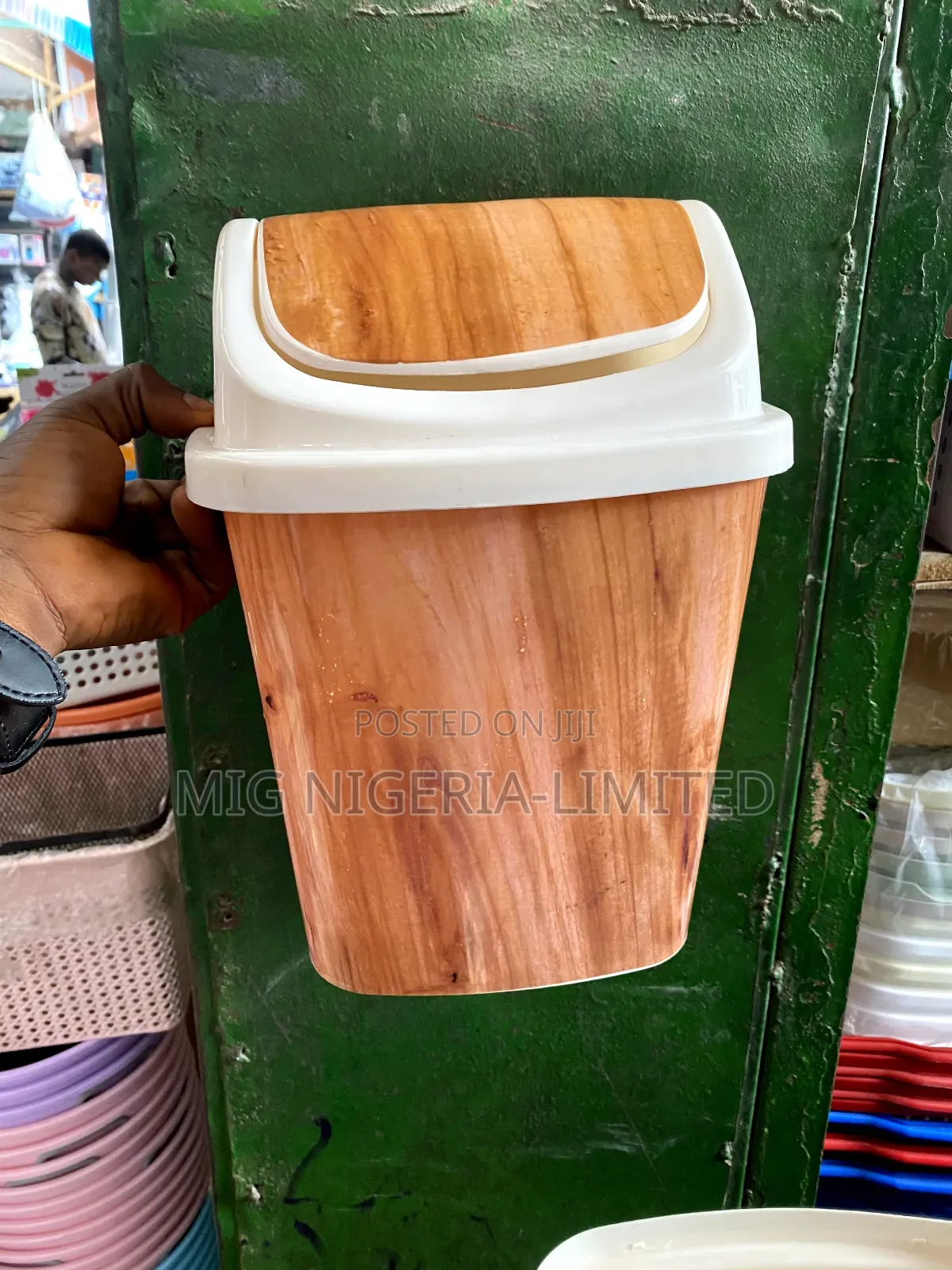 25l Plastic Bin Swing Top Lid Waste Paper Bathroom Kitchen Home Office