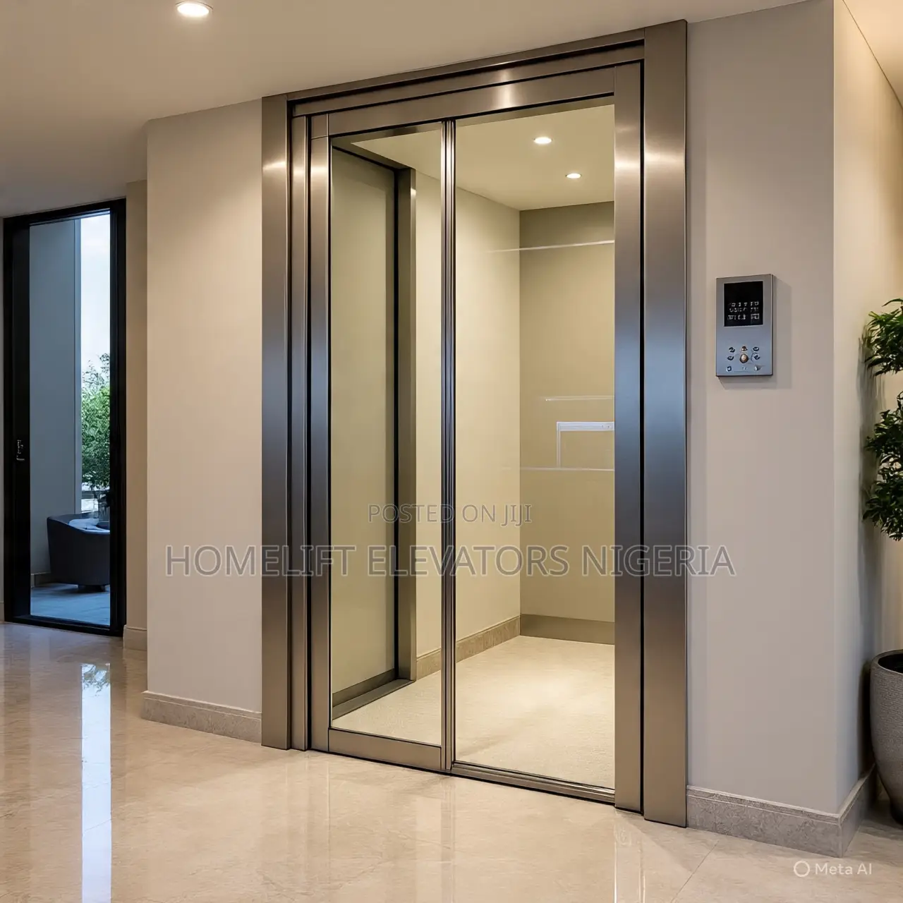 Automatic Residential Elevator With Glass Doors