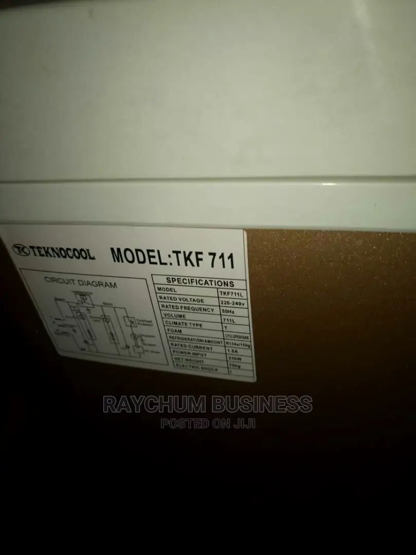 Tecknocool Double Door Freezer Model 711