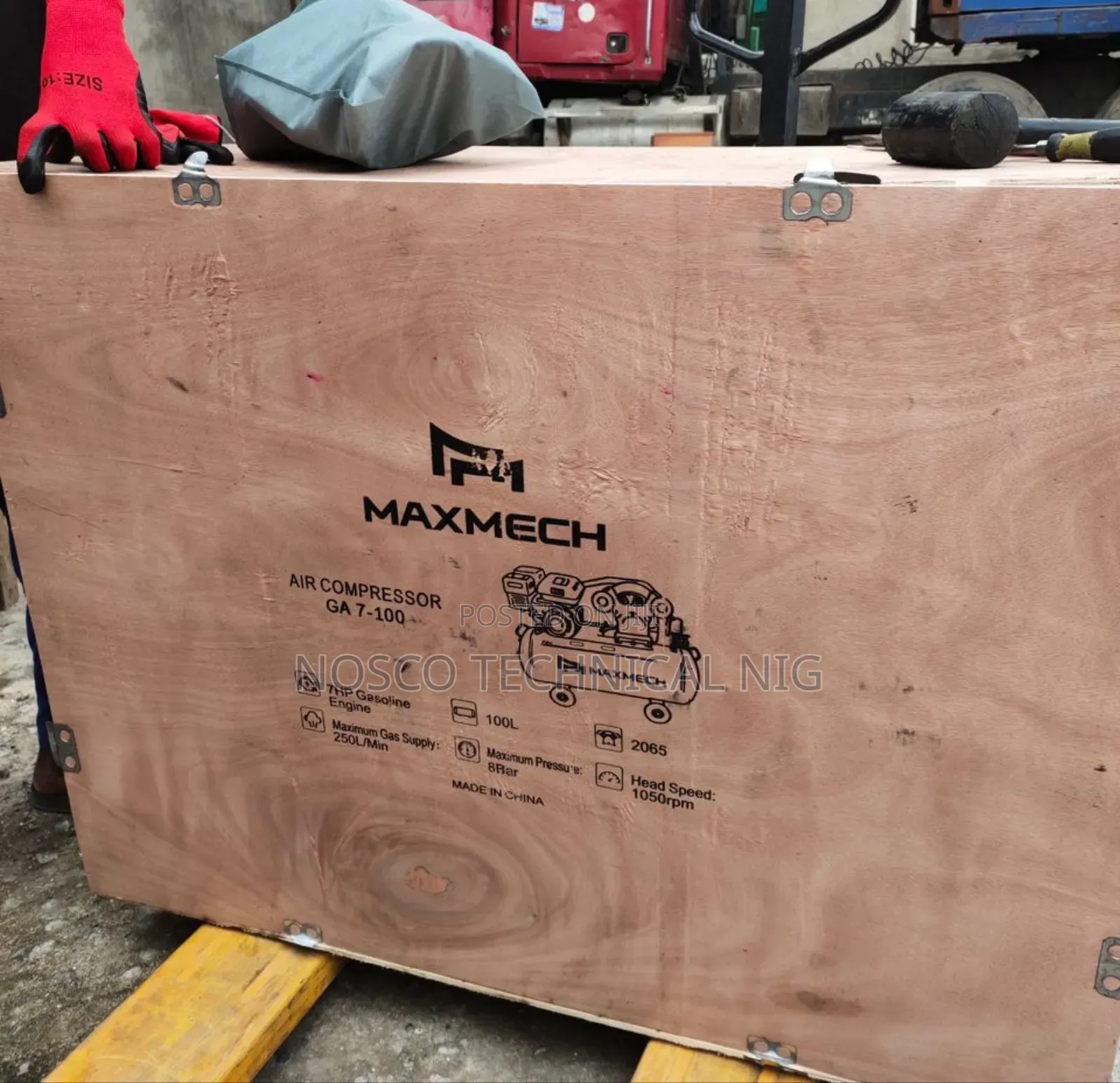 Engine Air Compressor 100l. Ga7-100 Maxmech Air Compressor