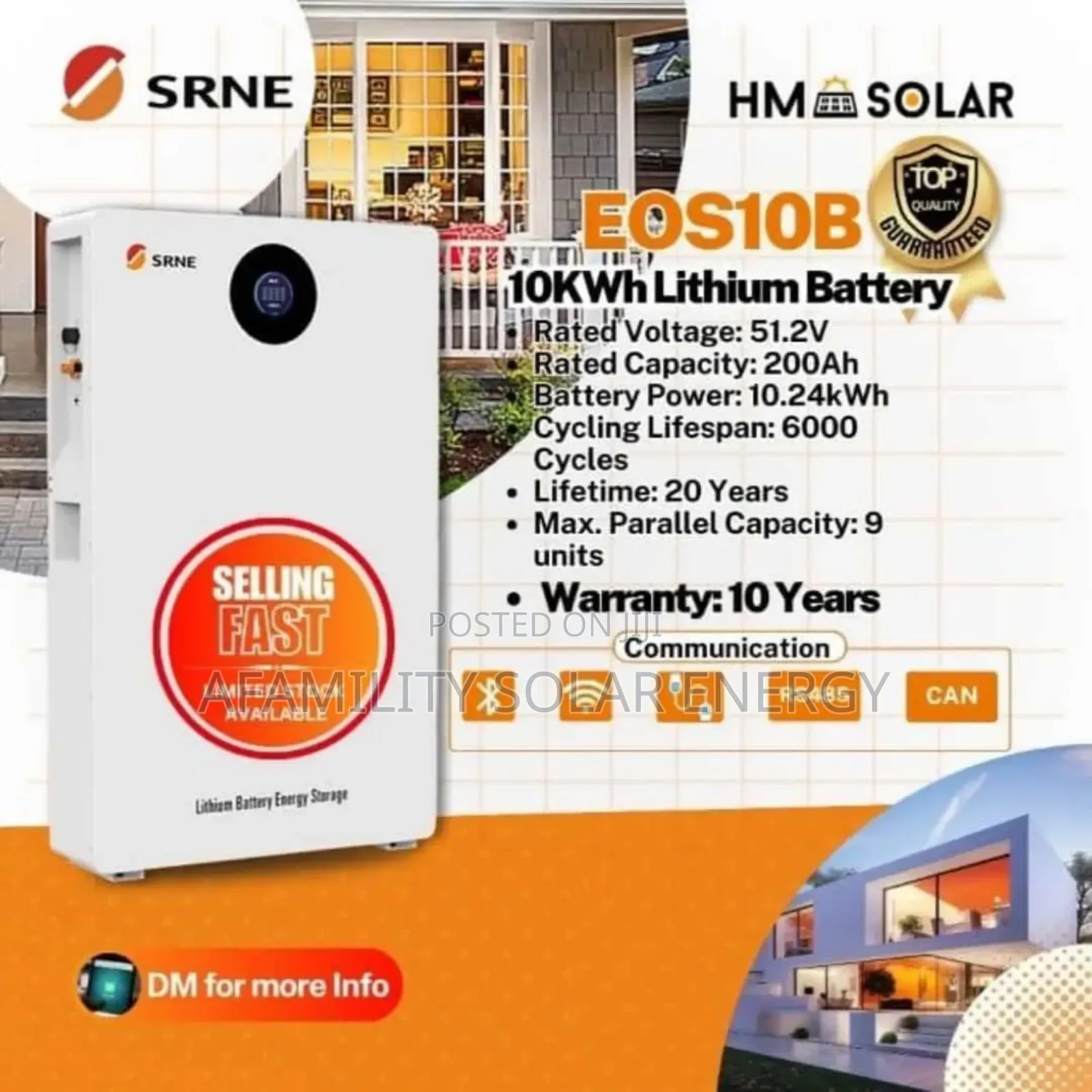 10kwh Lithium Battery SRN
