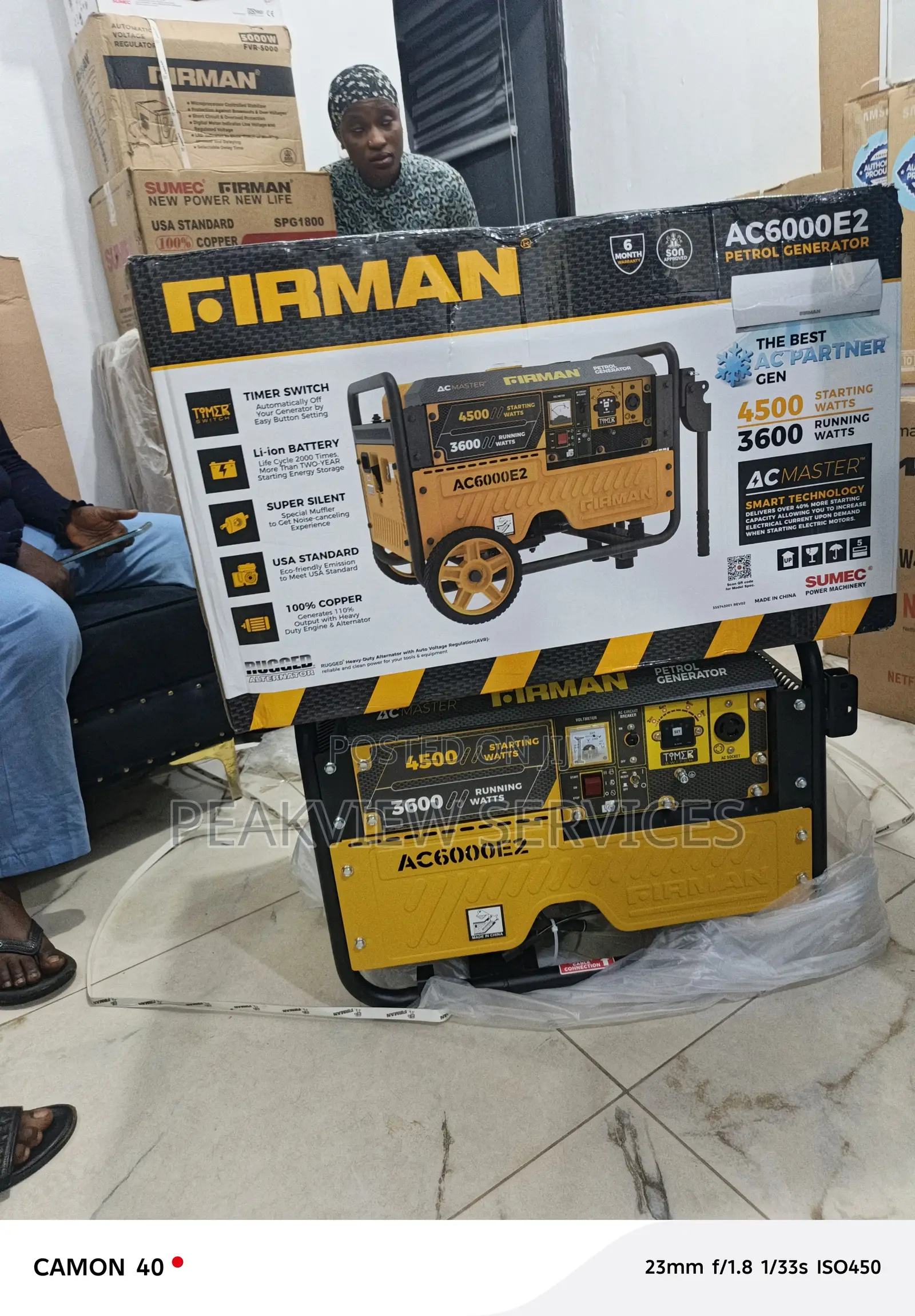 Ac6000e2 3.5kva Firman Model, Sumec Engine Type