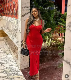 Elegant Red Lace Bodycon Maxi Dress – Sleeveless Evening Gown