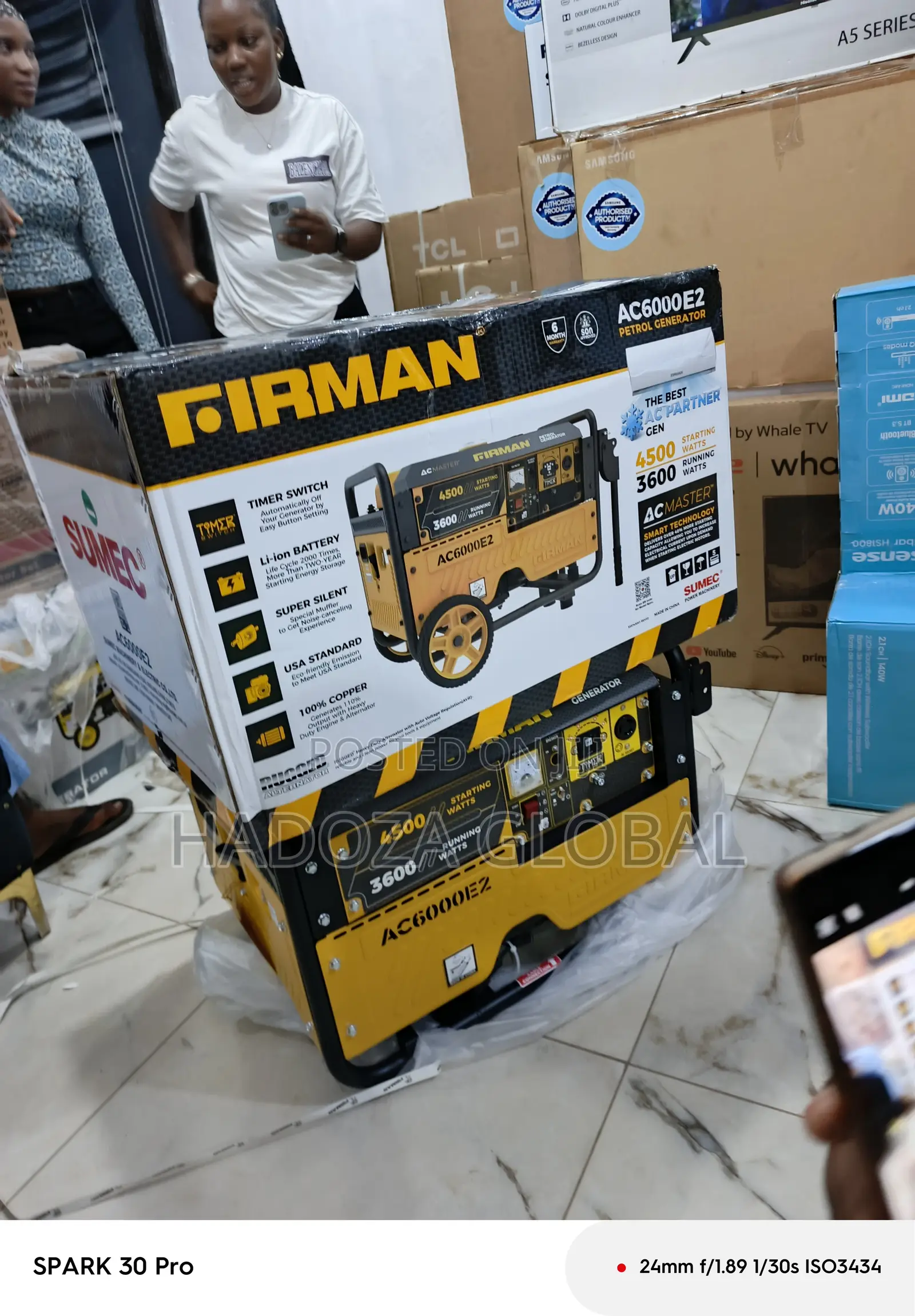 Firman 3.5kva Engine Generator – Model Ac6000e2