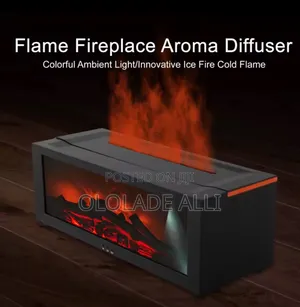 Air Humidifier Colorful Fireplace Flame Aroma Diffuser