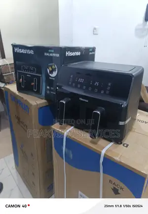 Hisense H08afbk2s1 Dual Air Fryer – Smart Led Display Panel