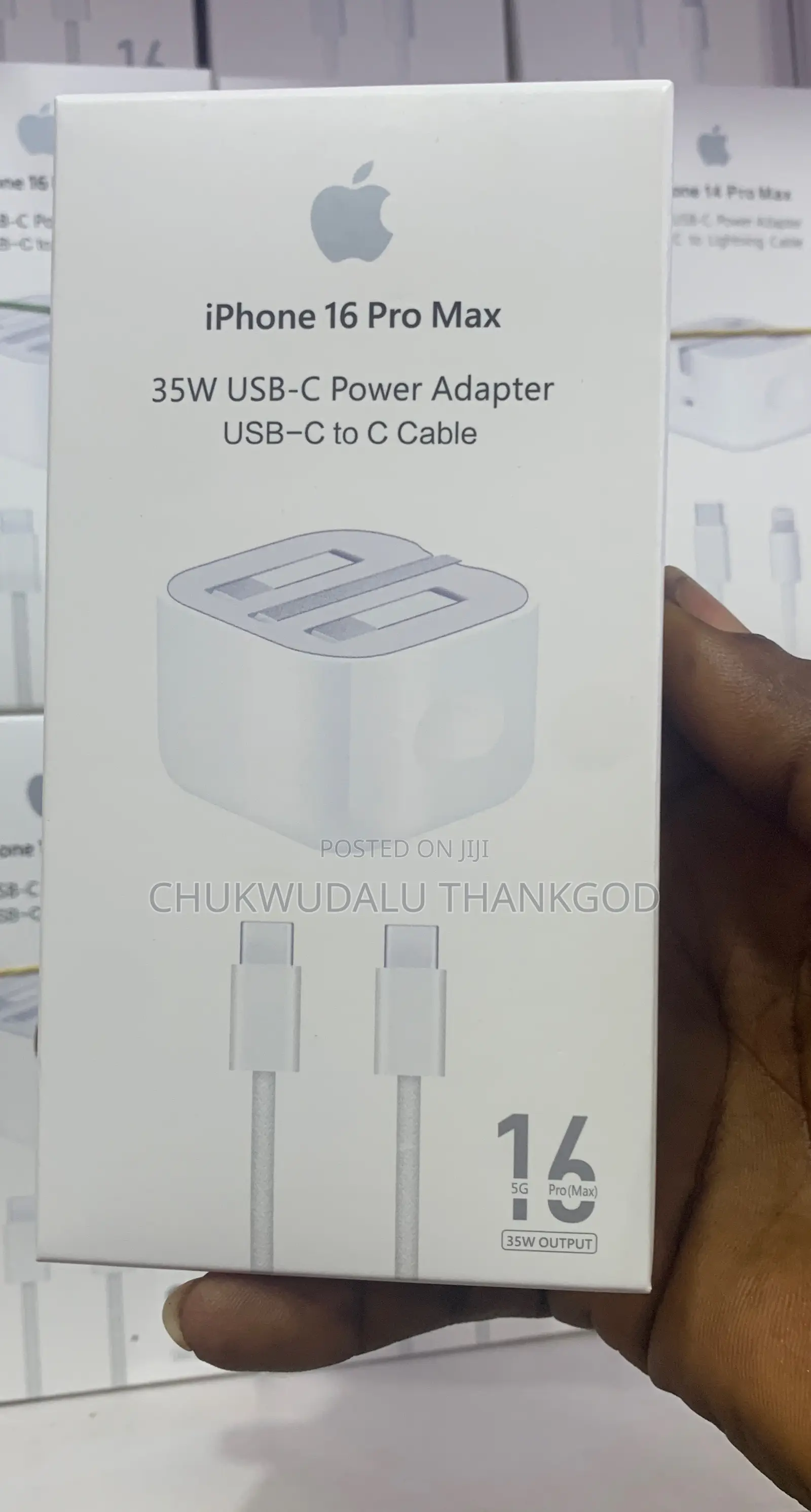 iPhone 16 Pro Max 35w Uusb-C Power Adapter Usb-C to Cabble