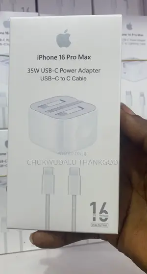 iPhone 16 Pro Max 35w Uusb-C Power Adapter Usb-C to Cabble