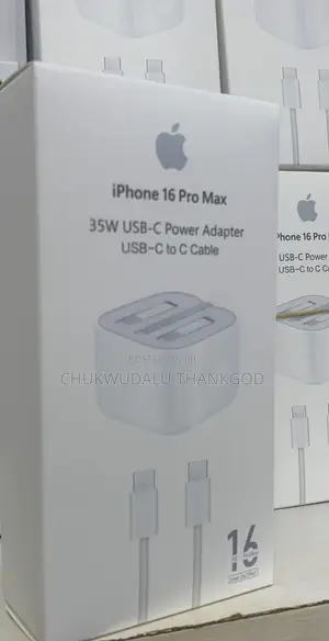 iPhone 16 Pro Max 35w Uusb-C Power Adapter Usb-C to Cabble