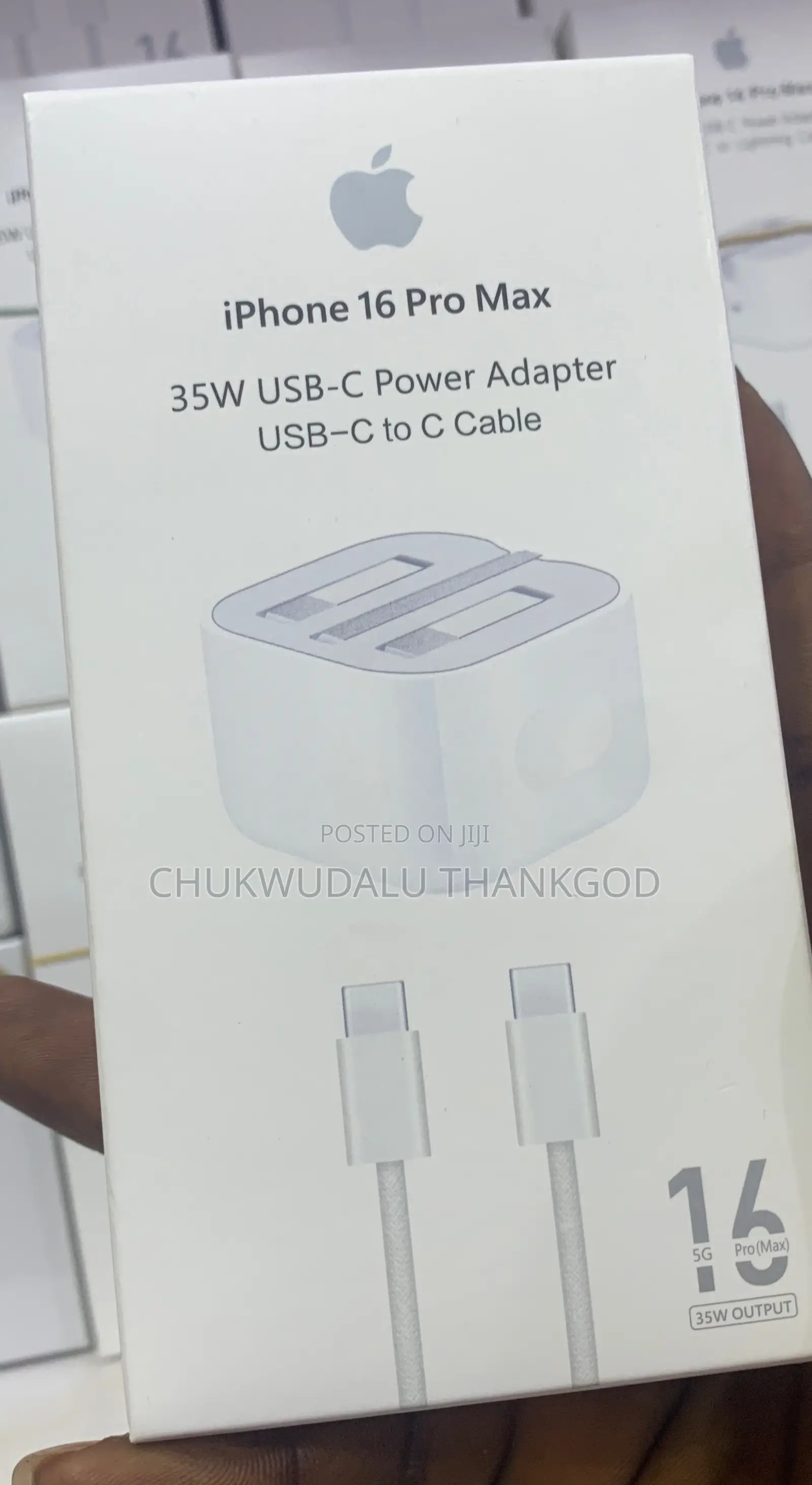 iPhone 16 Pro Max 35w Uusb-C Power Adapter Usb-C to Cabble