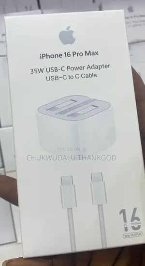 iPhone 16 Pro Max 35w Uusb-C Power Adapter Usb-C to Cabble