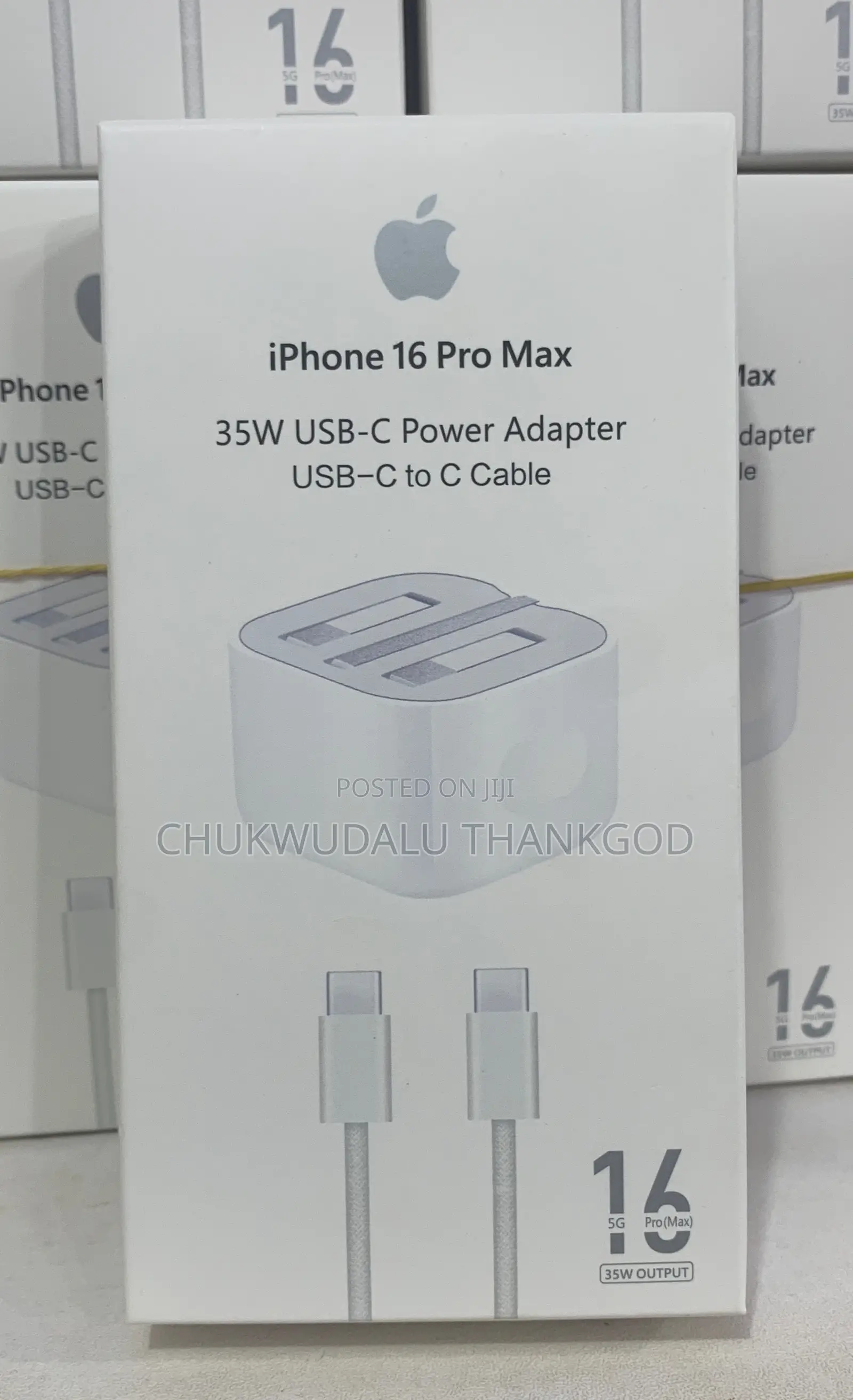 iPhone 16 Pro Max 35w Uusb-C Power Adapter Usb-C to Cabble