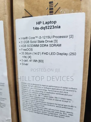New Laptop HP 14S 4GB Intel Core I5 SSD 512GB
