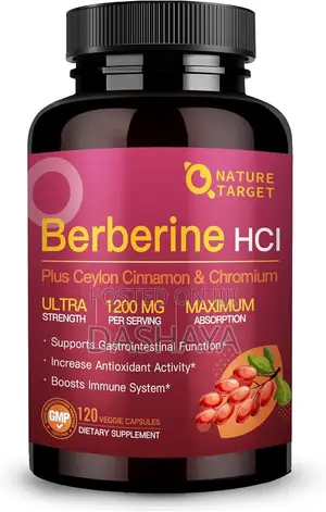 Berberine HCL 1200mg, Berberine With Ceylon Cinnamon, Chromium -